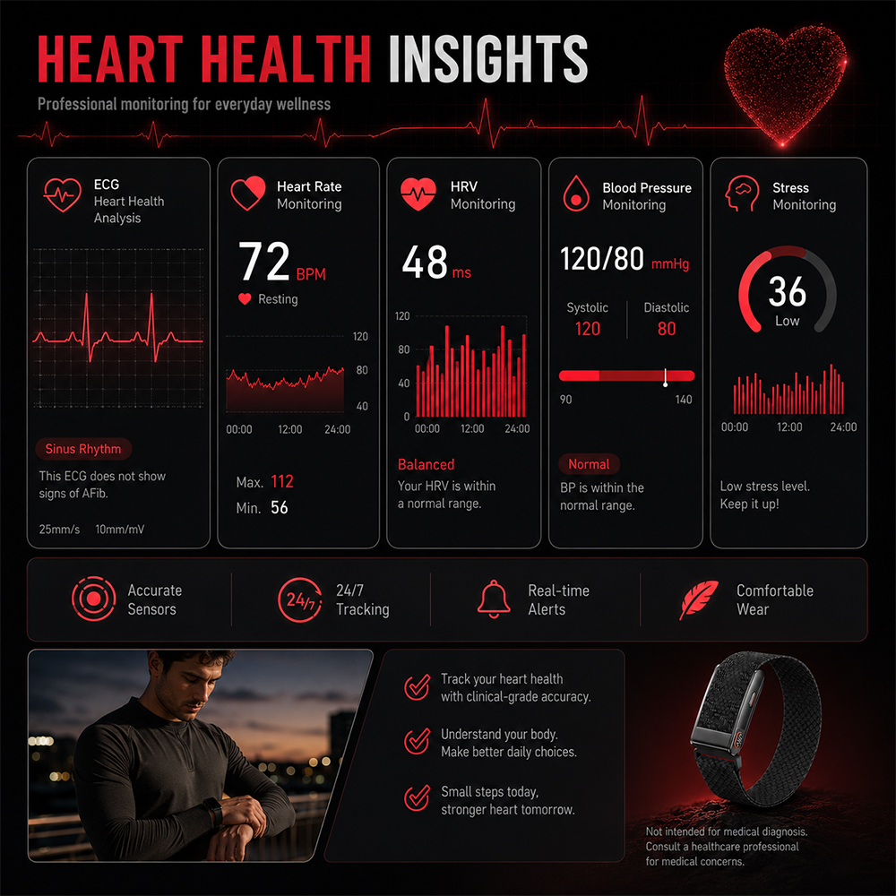 Smart Health Bracelet ECG HRV  – Health Wellness Bracelet Bewertung und Preis
